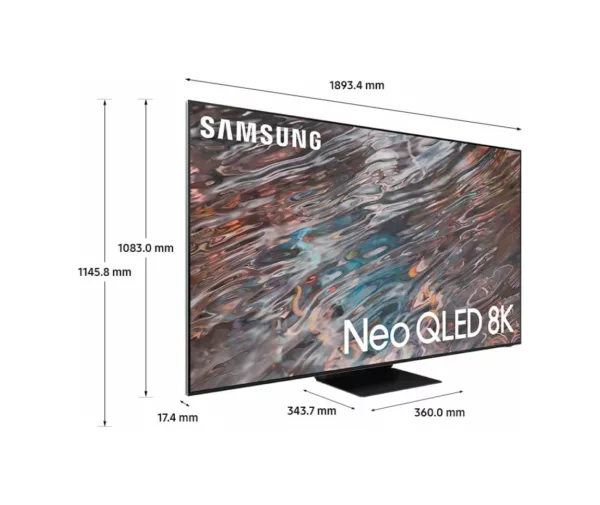 Samsung QN800A Serie 8 Smart-tv qled 8k 85 '' - edelstahl – Bild 3