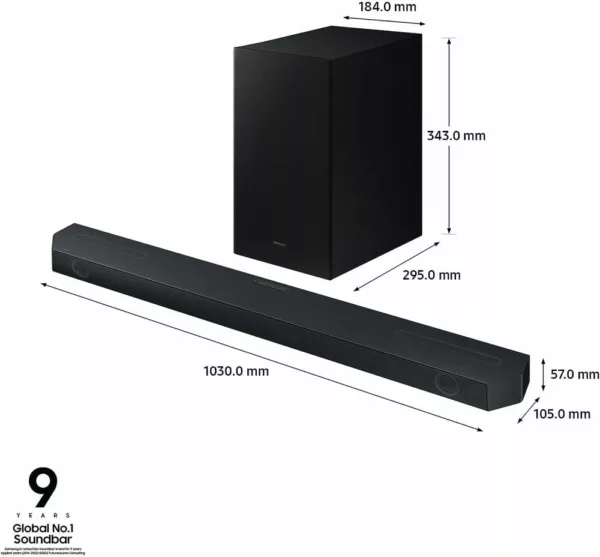 Samsung HW-Q600C/ZF Soundbar mit subwoofer – 3.1.2 kanal – schwarz – Bild 3