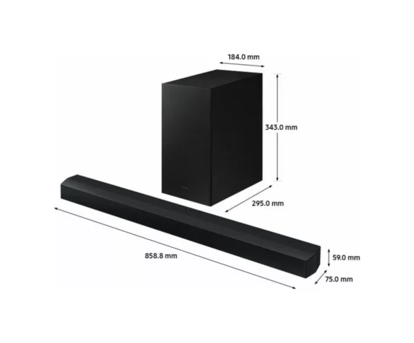 Samsung HW-C450/ZF Soundbar mit kabellosem subwoofer – 2.1-kanal – schwarz – Bild 7