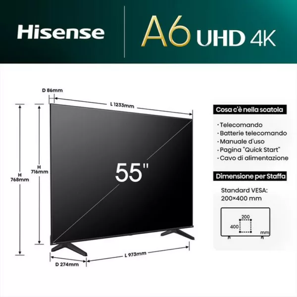 Hisense 55A69N 55-zoll-4k-ultra-hd-led-smart-tv – schwarz – Bild 4