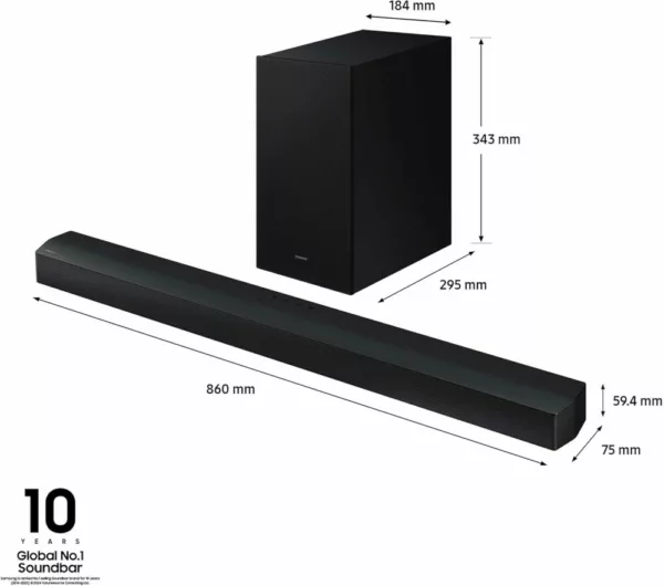 Samsung HW-B650D/ZF Soundbar mit kabellosem subwoofer – 3.1 kanäle – schwarz – Bild 2