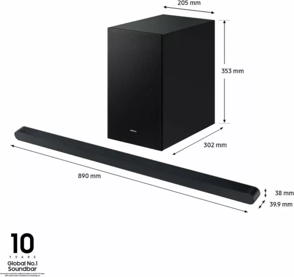 Samsung HW-S700D/ZF Soundbar mit kabellosem subwoofer – 3.1 kanäle – schwarz – Bild 14